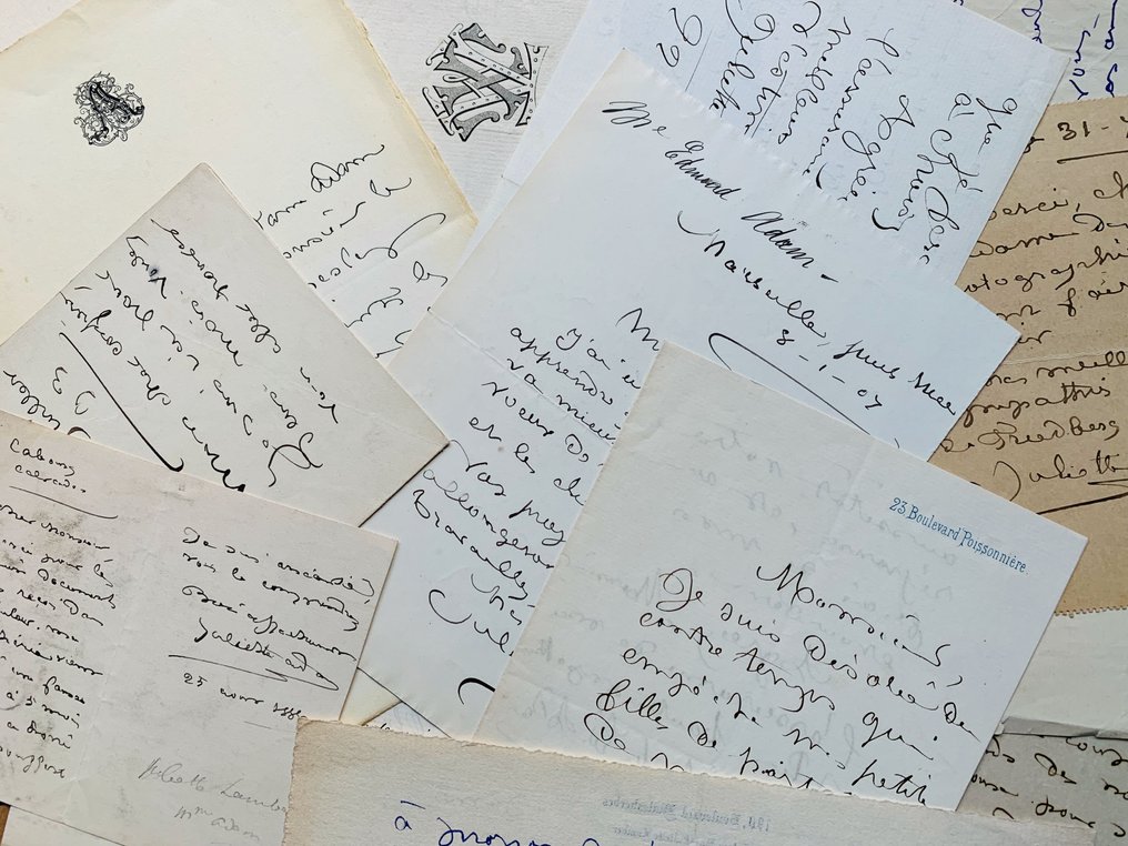 Juliette ADAM (1836-1936), femme de lettres et salonnière - Correspondance de 28 lettres de Juliette Adam - 1900 #2.1