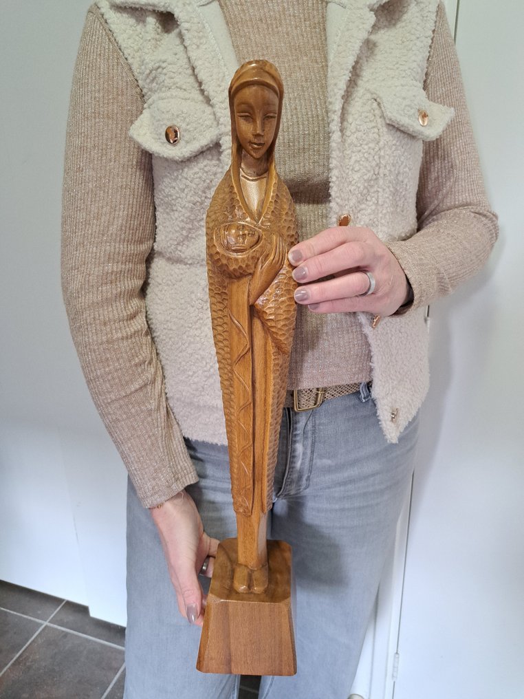 塑像, Groot Maria beeld 61cm hoog! - 61 cm - 木 #2.1