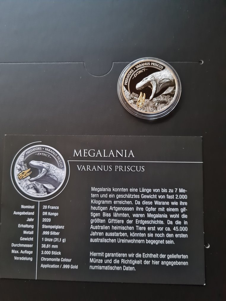 Koongo. 20 Francs 2020 1 Oz .999  (Zonder Minimumprijs) #1.0