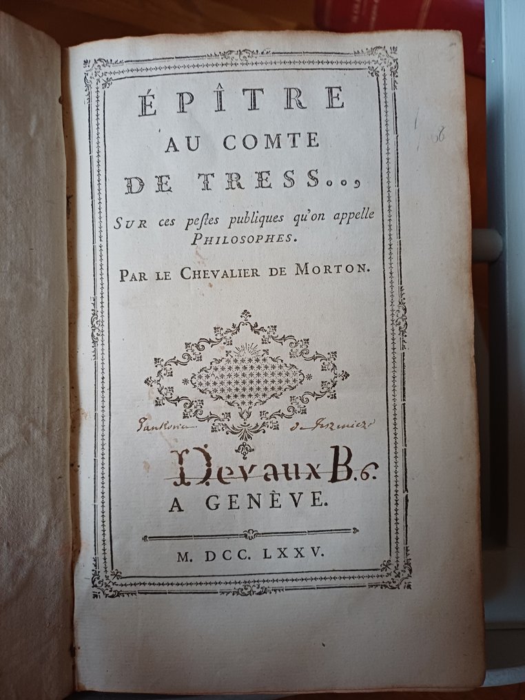 Michel de Cubières-Palmézeaux, Louis Elisabeth Tressan - Epître au comte de Tress…, Oeuvres diverses de M. Le Comte De Tressan - 1775-1776 #2.1