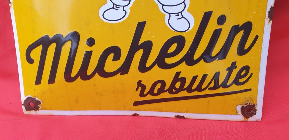 Rarität aus Nachlass - Michelin robusto - Insegna smaltata - Smalto, Metallo, Francia / Belgio #4.3