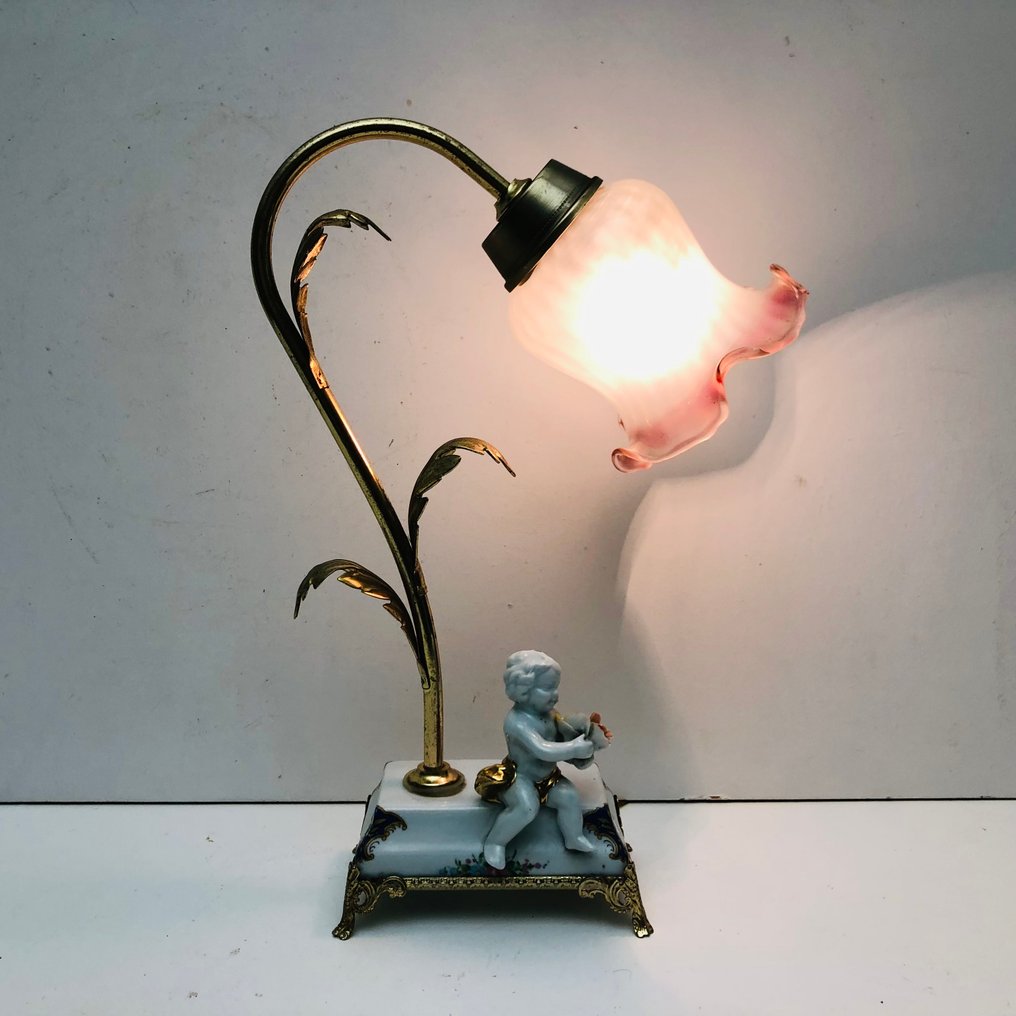Figurine table lamp - Biscuit porcelain #1.0
