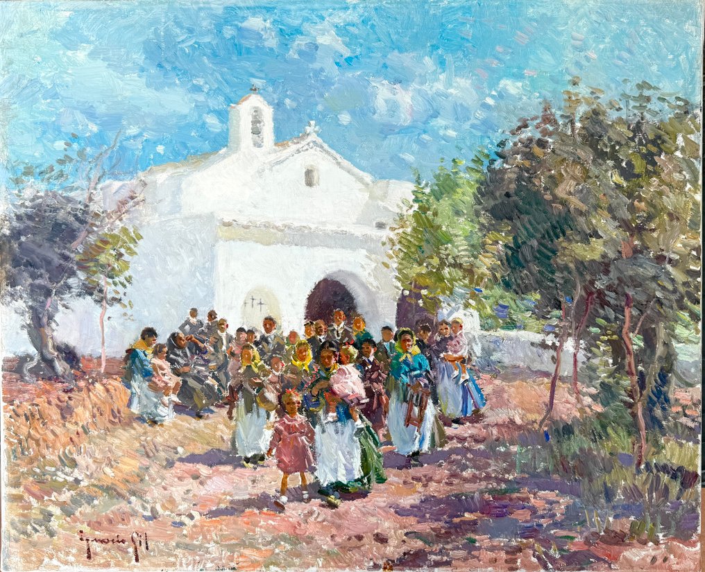 Ignacio Gil Sala (1913–2003) - Salida de misa en Ibiza #1.0