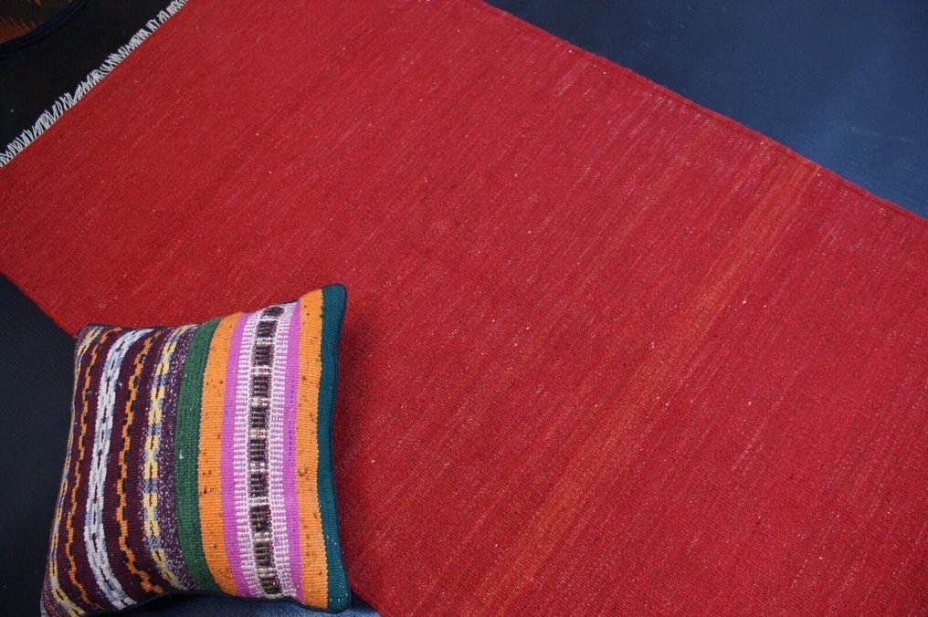 Håndvævet tyrkisk Kelim tæppe uld nyt - Tæppe - 200 cm - 84 cm #3.2