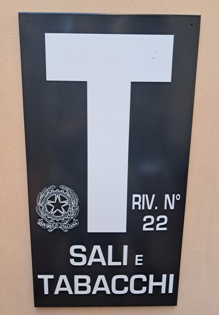 Ιταλική Δημοκρατία - Sali e Tabacchi Riv. N. 22 - Εμαγιέ πινακίδα - Σίδερο #2.1