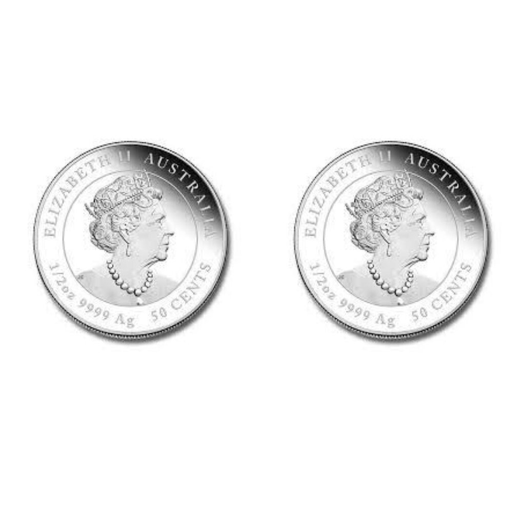 澳大利亞. 50 Cents 2021 και 2022 Lunar Silver (沒有保留價) #1.0