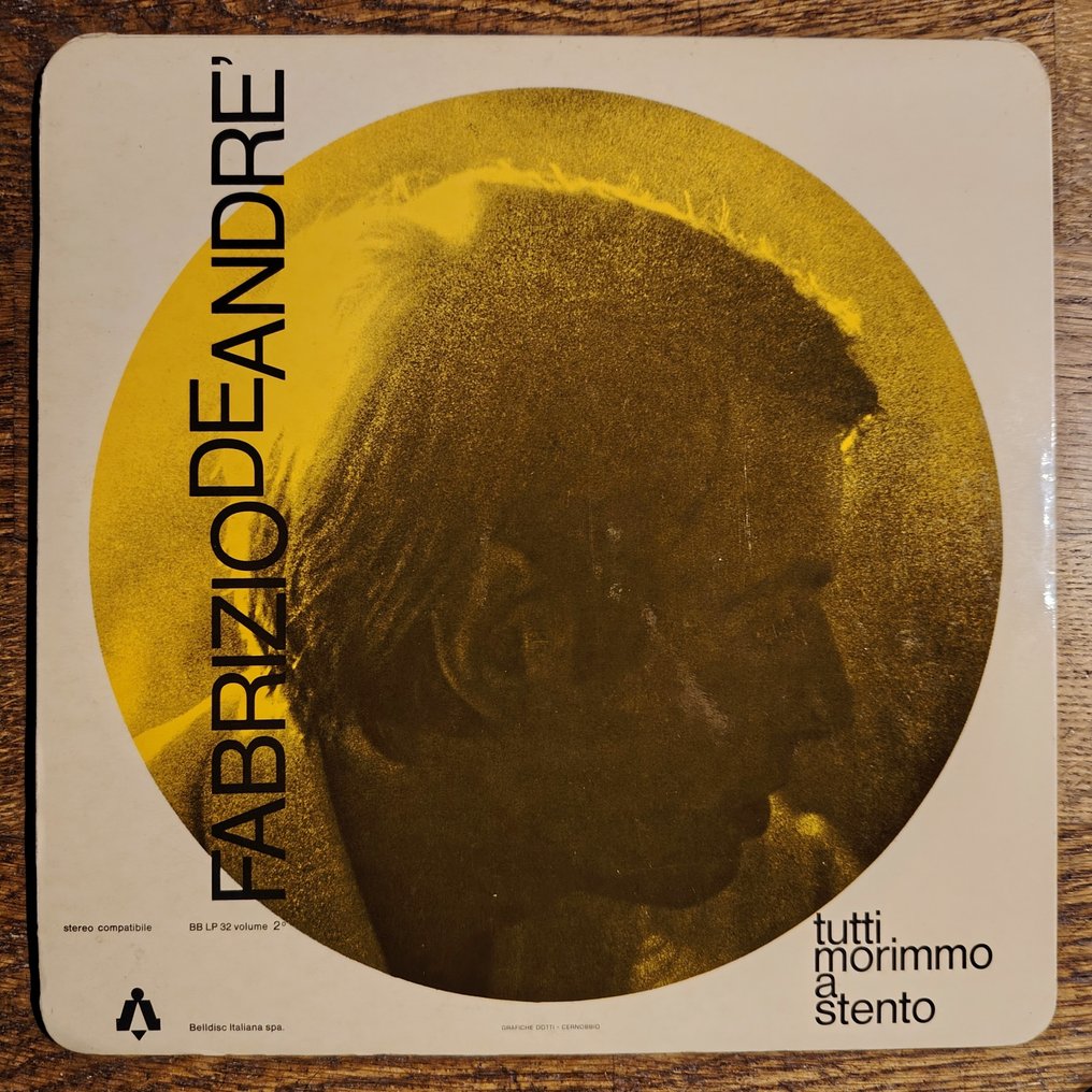Fabrizio De Andrè - Tutti Morimmo A Stento - Very Rare 1st Italian Laminated Pressing - Unobtainable in this condition - - Άλμπουμ LP (μεμονωμένο αντικείμενο) - 1st Pressing - 1968 #4.3