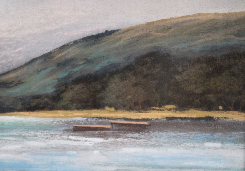 Josep Mas i Pou (1926-1995) - Tarde nublada en el embarcadero #3.2