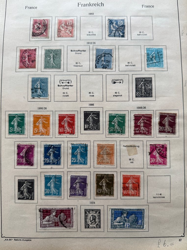 Γαλλία 1852/1975 - Μεγάλο πάρτι σε χαλαρά φύλλα άλμπουμ. #4.3