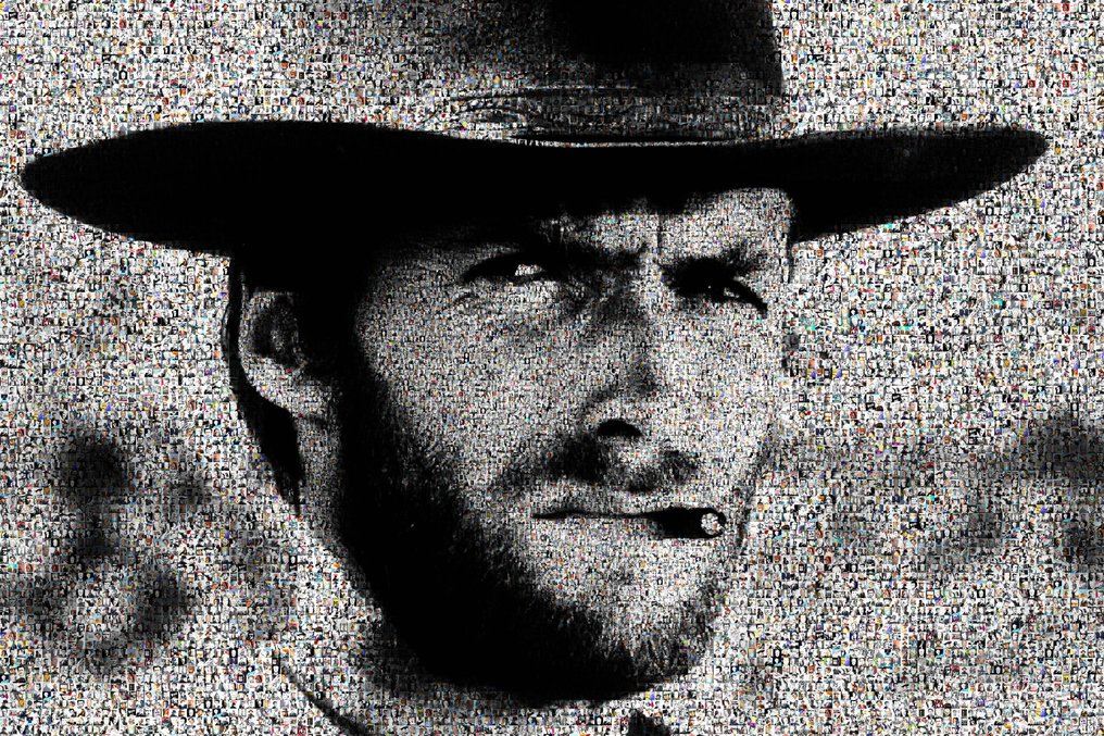 David Law (1967) - Crypto Clint Eastwood II - 2.0 -Le bon la brute et le truand - Format XL 60x90 #1.0