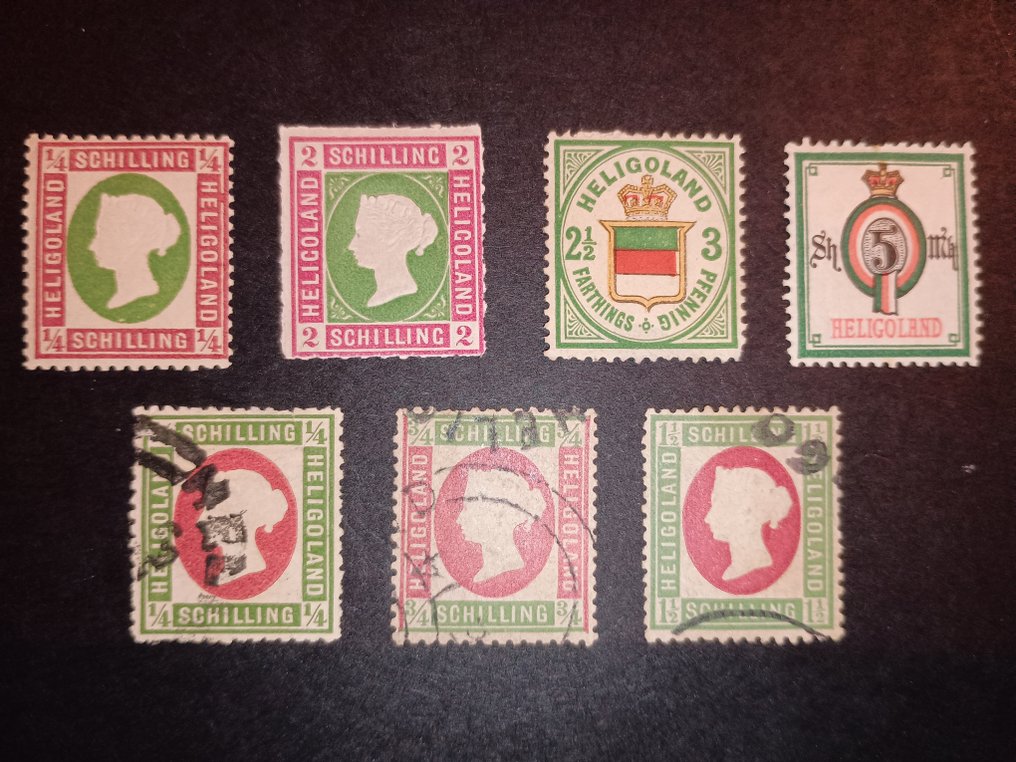 Χέλγκολαντ 1873 - Heligoland ποικιλομορφία - Michel 3-20 #1.0
