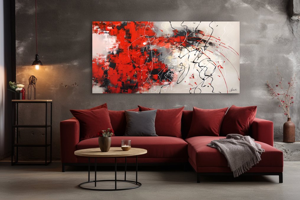 Monika Spiewak - Abstract - XXL - Oil Painting Stretched On The Frame - Ready To Hang - 1/1 Unique Piece #1.0