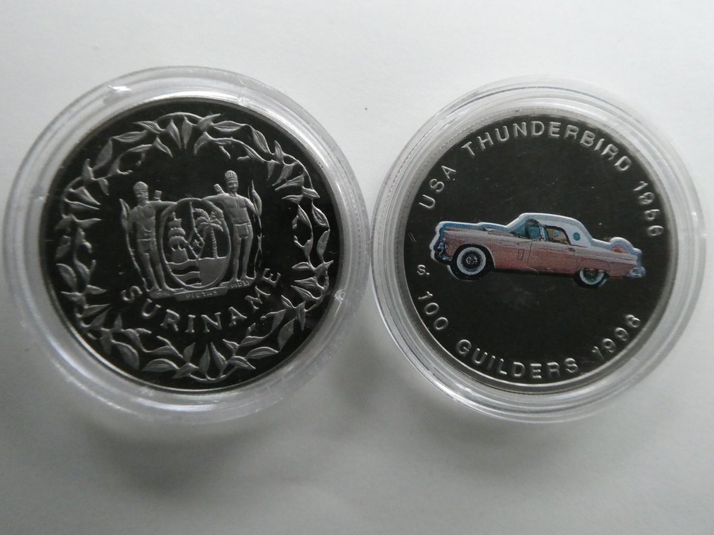 Suriname. 100 Gulden 1996 Schaarse Thunderbirds, 2 stuks (Nincs minimálár) #1.0