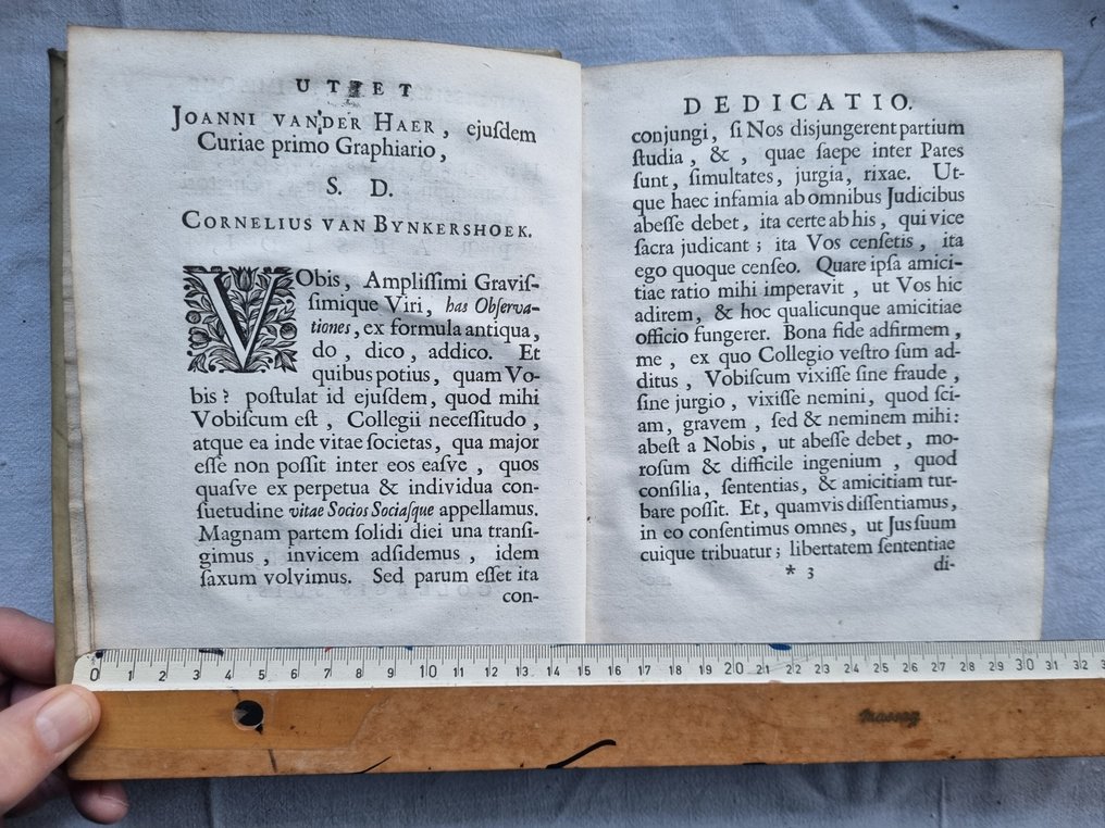 Cornelius van Bynkershoek in quibus plurima juris civilis - Observationum Juris Romani - 1710 #2.1
