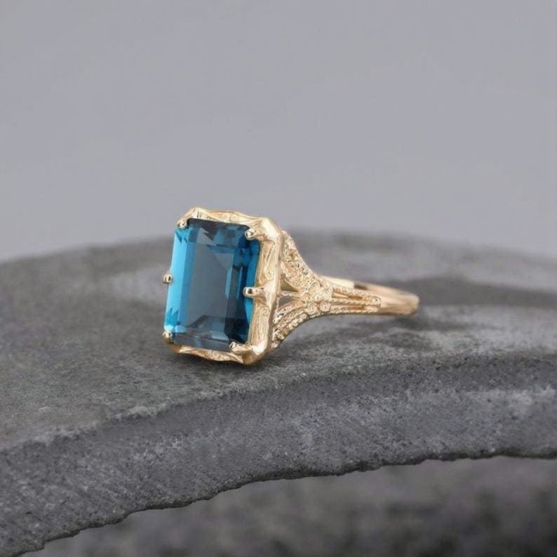 Senza prezzo di riserva - Anello di fidanzamento Argento - 4.00ct. tw. Topazio - Anello vintage in topazio #1.0