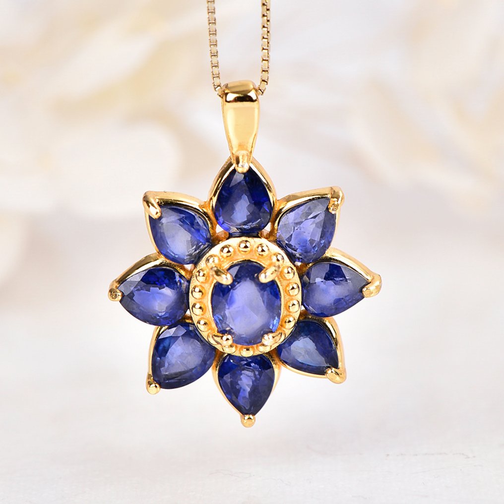 Nincs minimálár - Függő Ezüst - Sapphire - Tanúsított #1.0