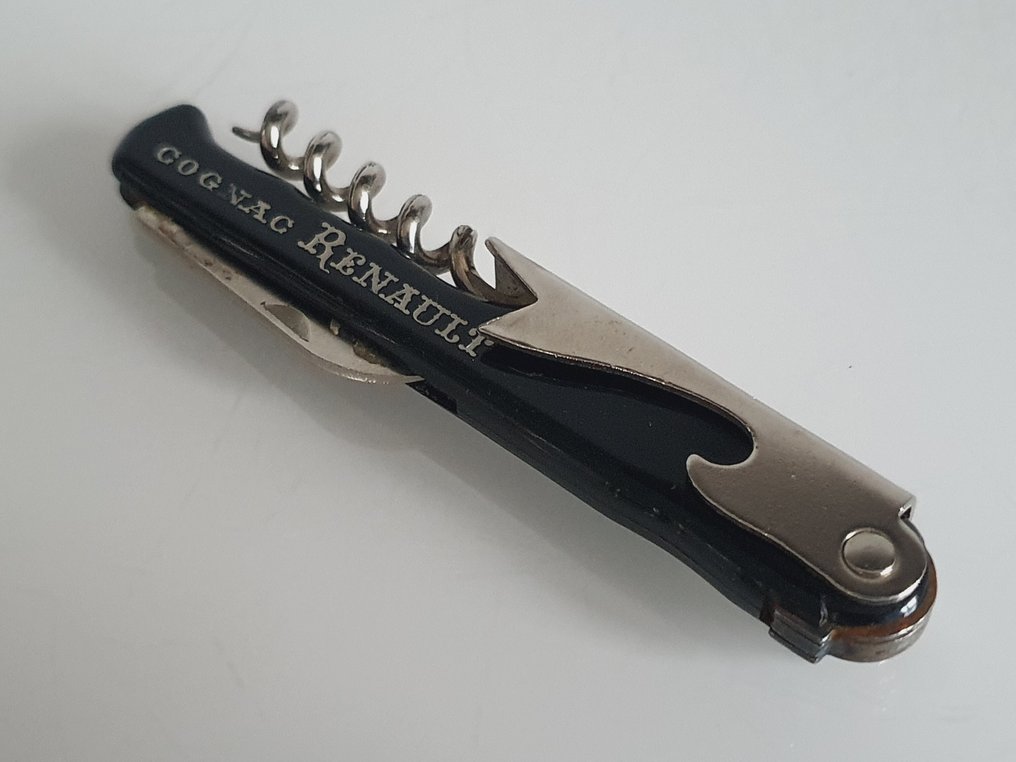 Unikalny scyzoryk kelnerski (Trybuszon) z logo Cognac Renault, vintage - Τιρμπουσόν - Χάλυβας #1.0