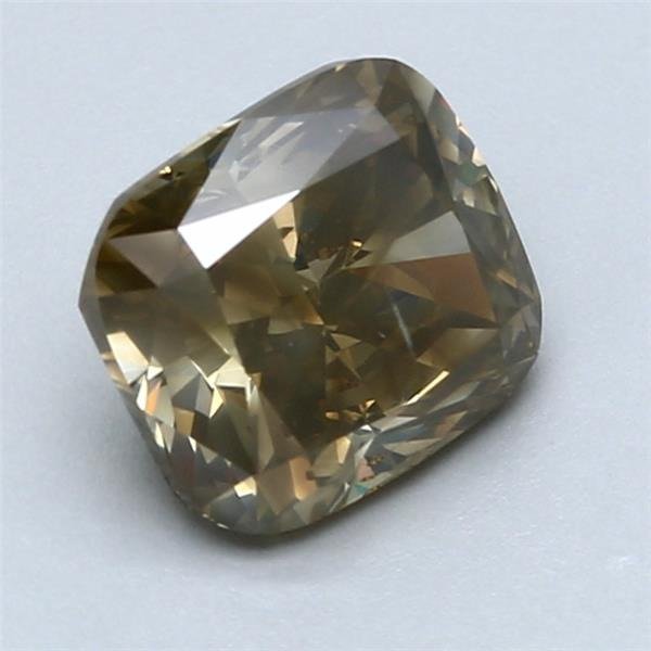 No Reserve Price - 1 pcs Diamond (Natural coloured) - 2.44 ct - Cushion - Fancy deep Green Yellow - SI2 - International Gemological Institute (IGI) #1.0