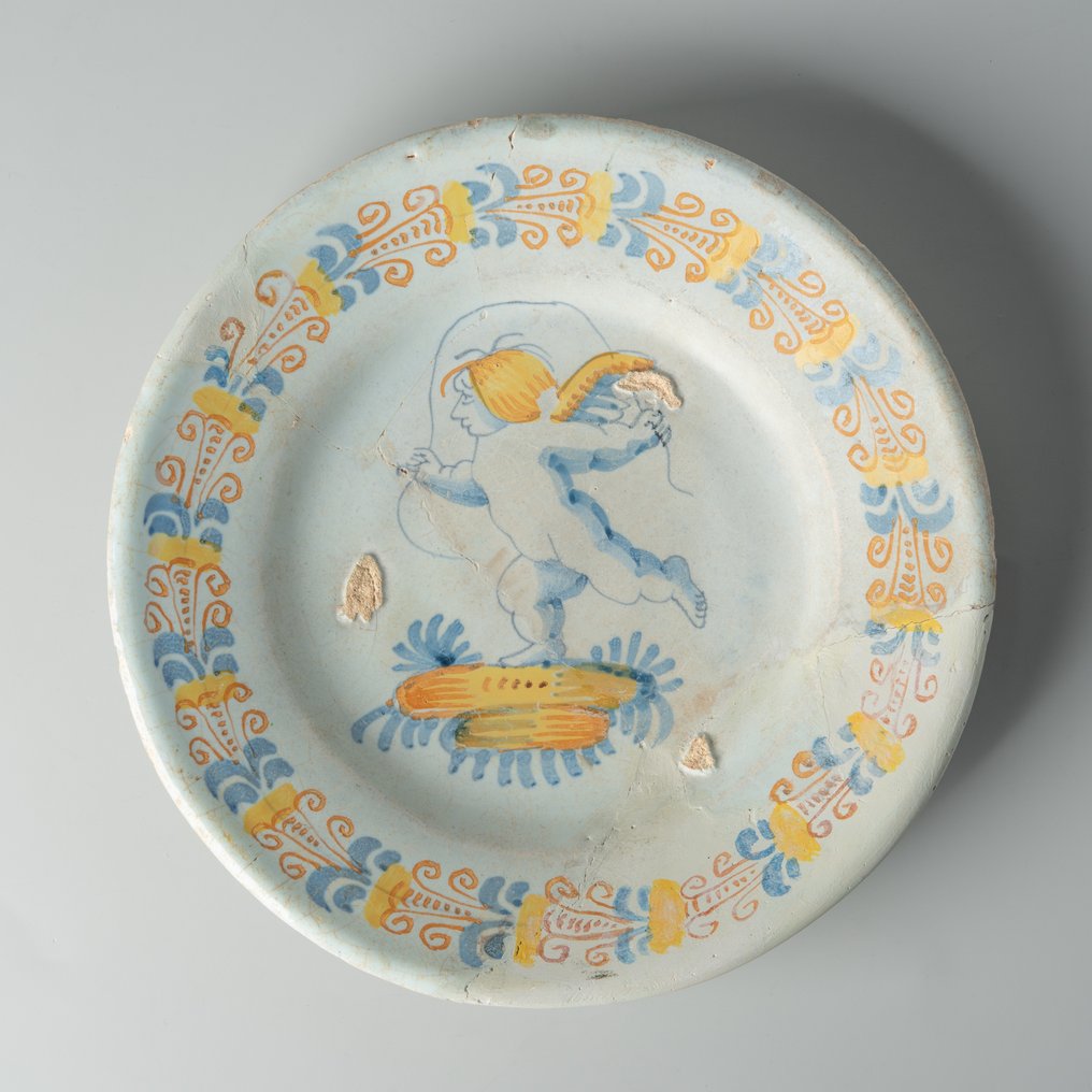 盘子 - Majolica - 1620-1640 #1.0