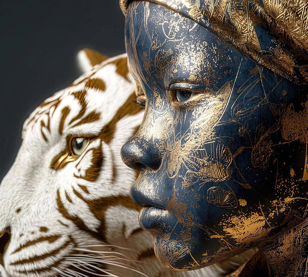 yamila - Retrato Dual: La Guardiana y el Kintsugi Áureo #3.2