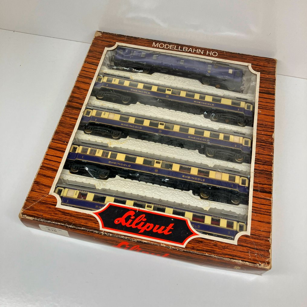 Liliput H0 - 820 - Σετ επιβατικού τρένου μοντελισμού (1) - Σετ από 5 βαγόνια Rheingold. - DRG #2.1