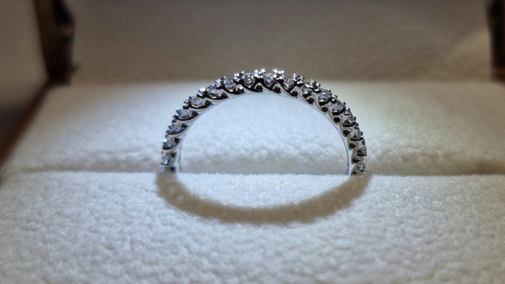 订婚戒指 - 18K包金 白金 -  0.76ct. tw. 钻石 (天然)  - 钻石 #2.1