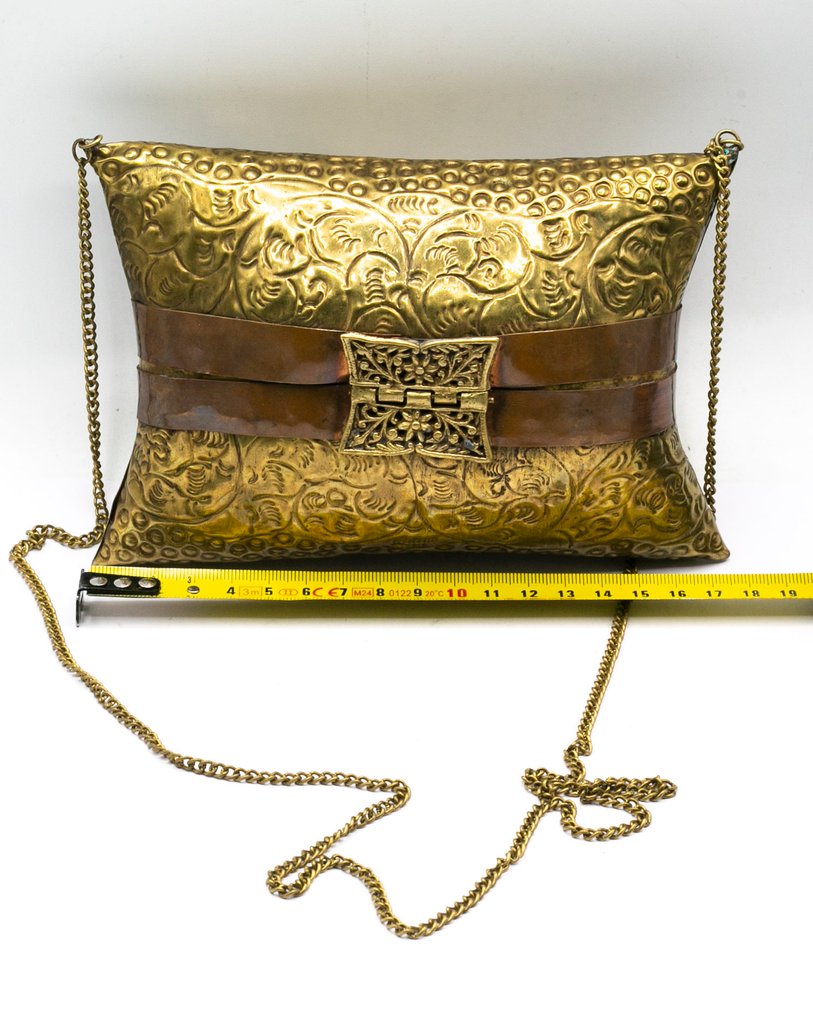 Κουτί κοσμημάτων - Παλιό πορτοφόλι τσάντα - Χαλκός, Βελούδο, Ορείχαλκος - Grande #1.0
