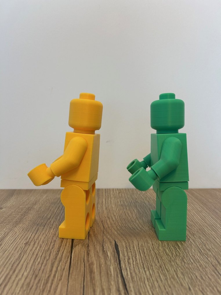 Fait maison - Réplique de Minifigures LEGO - Grand Modèle (16,5 cm) - Jaune et vert - 法国 #2.1