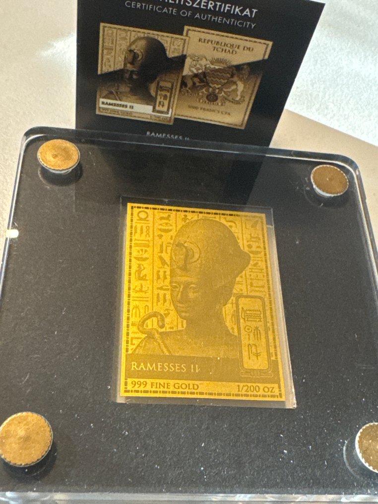 Chad. 5000 Francs ND Ramses II. 1/200 Oz (.999) mit CoA  (No reserve price) #1.0
