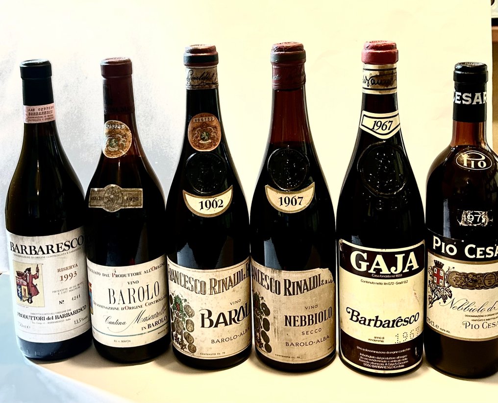 Francesco Rinaldi, Gaja, Pio Cesare, Prod. del Barbaresco, Cantina Mascarello - Piemont Barolo - 6 Bottles (0.75L) #1.0