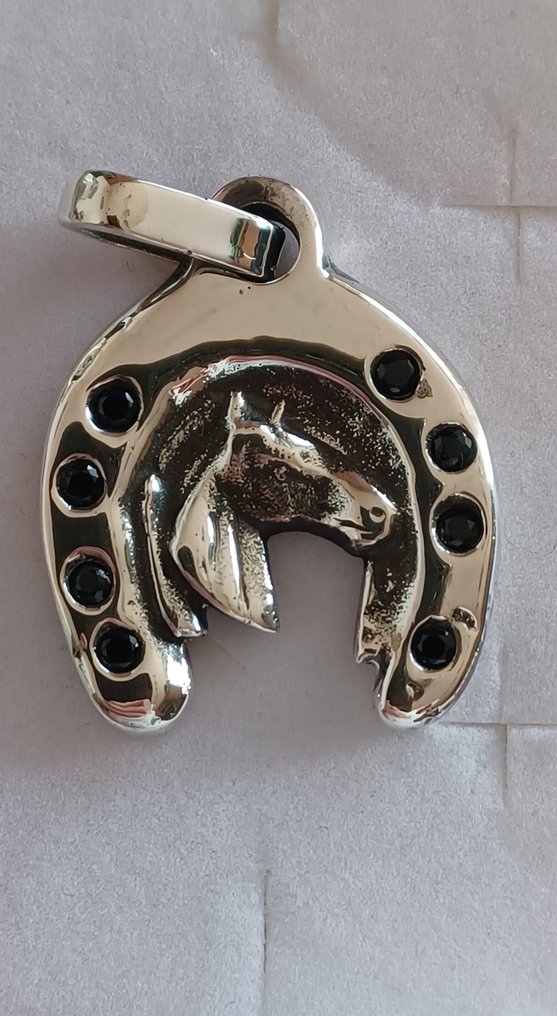 Argint - Pandantiv - Fier de cal cu zirconiu #1.0