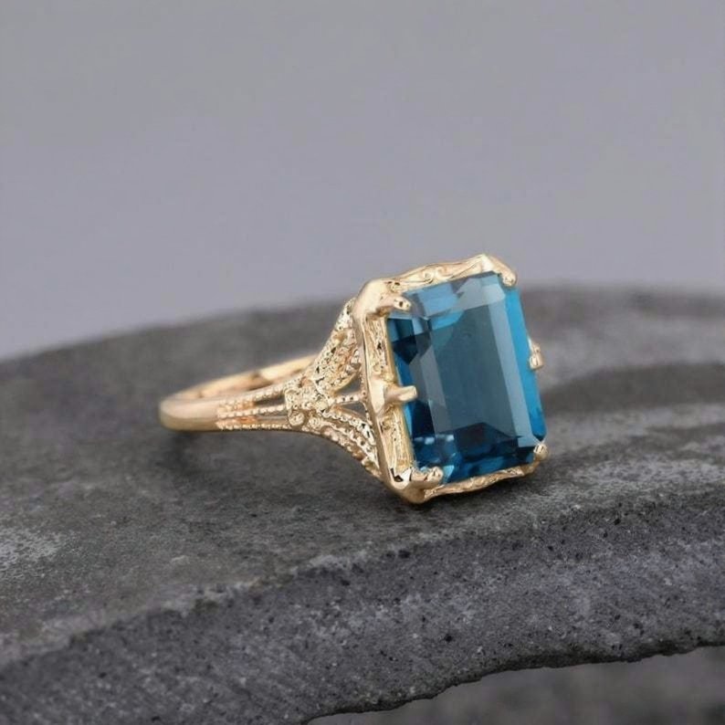 Senza prezzo di riserva - Anello di fidanzamento Argento - 4.00ct. tw. Topazio - Anello vintage in topazio #1.0