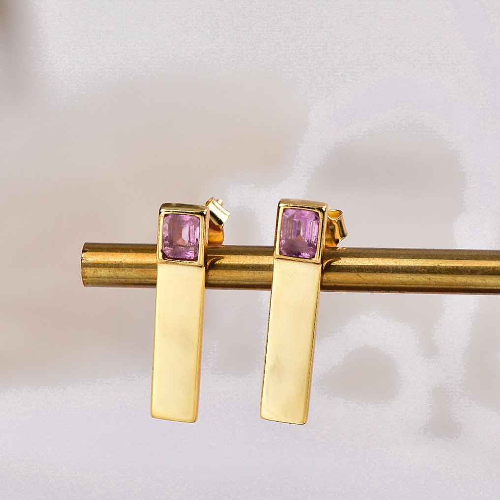 Utan reservationspris - Örhängen Silver - Sapphire - Certified #1.0