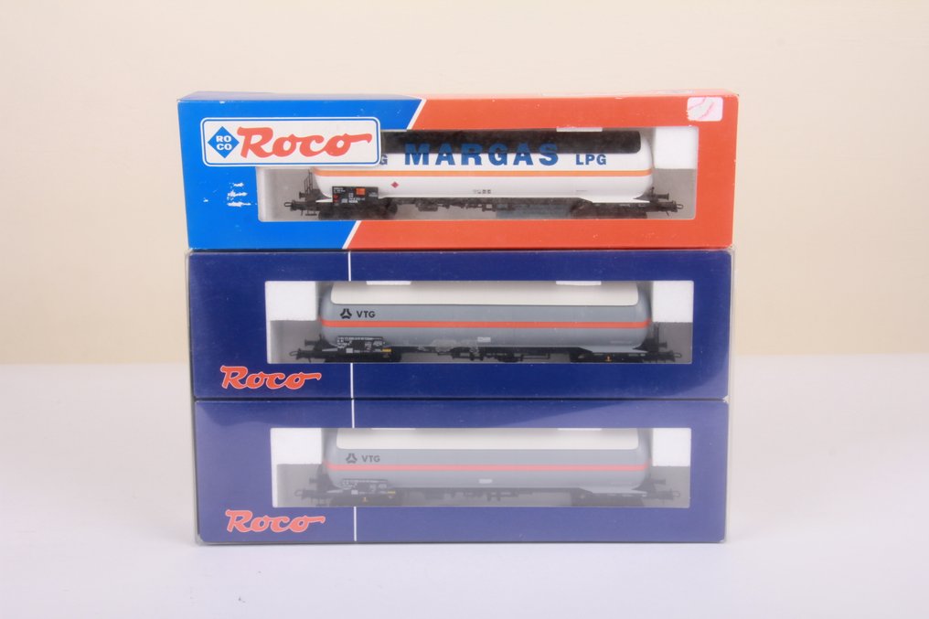 Roco H0轨 - 46301/66001 - 模型火车货运车厢 (3) - 3 个锅炉车 - VTG, DB #1.0