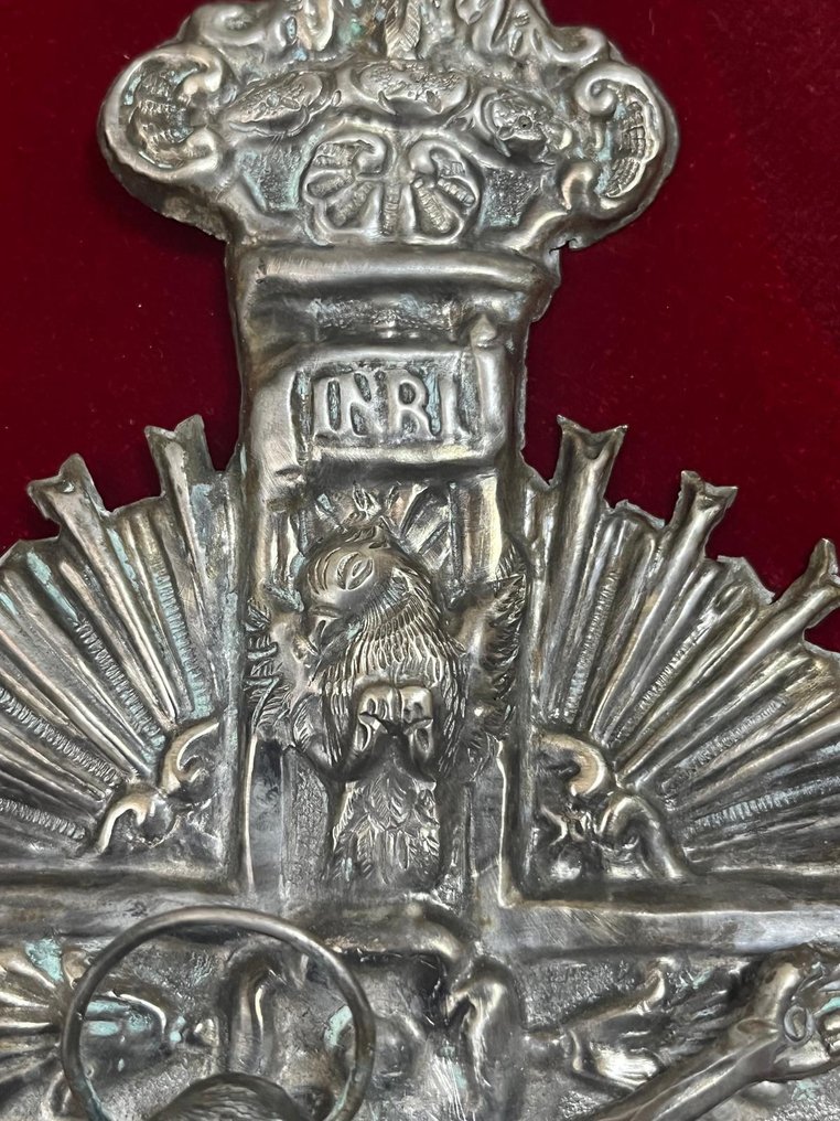 Zabytkowy Krucyfiks - Srebro - 1800-1850 - Krucyfiks ze srebra. #3.2