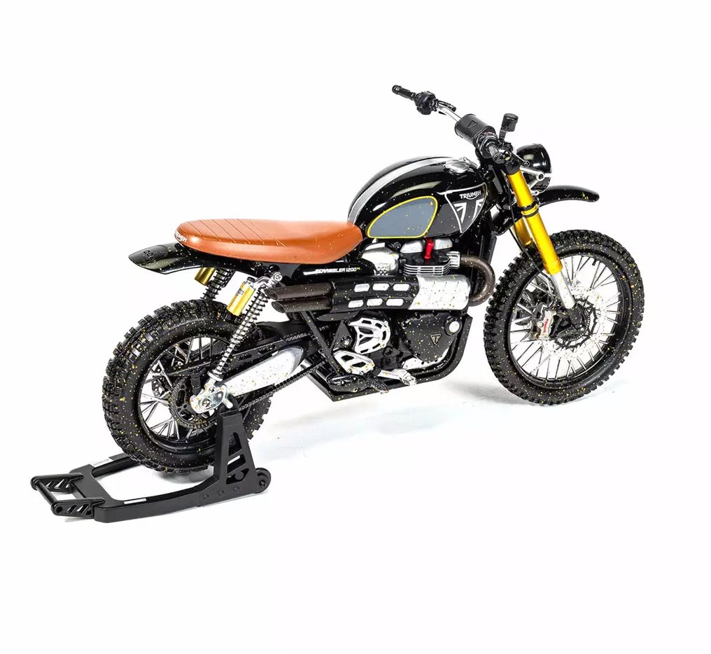 Norev, Corgi 1:12 - 模型摩托车 - Triumph Scrambler 1200XE Mourir peut attendre - James Bond 007 1/12 - 007 詹姆斯·邦德 《死亡可以等待》 #4.3