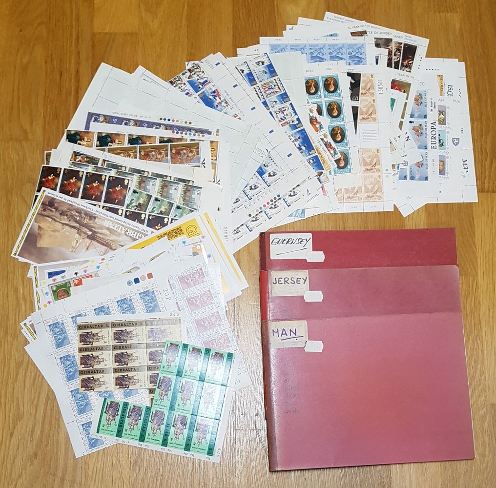 Great Britain, Man, Jersey, Guernsey, and Gibraltar 1967/1995 - Accumulation of material in different quantities. #1.0