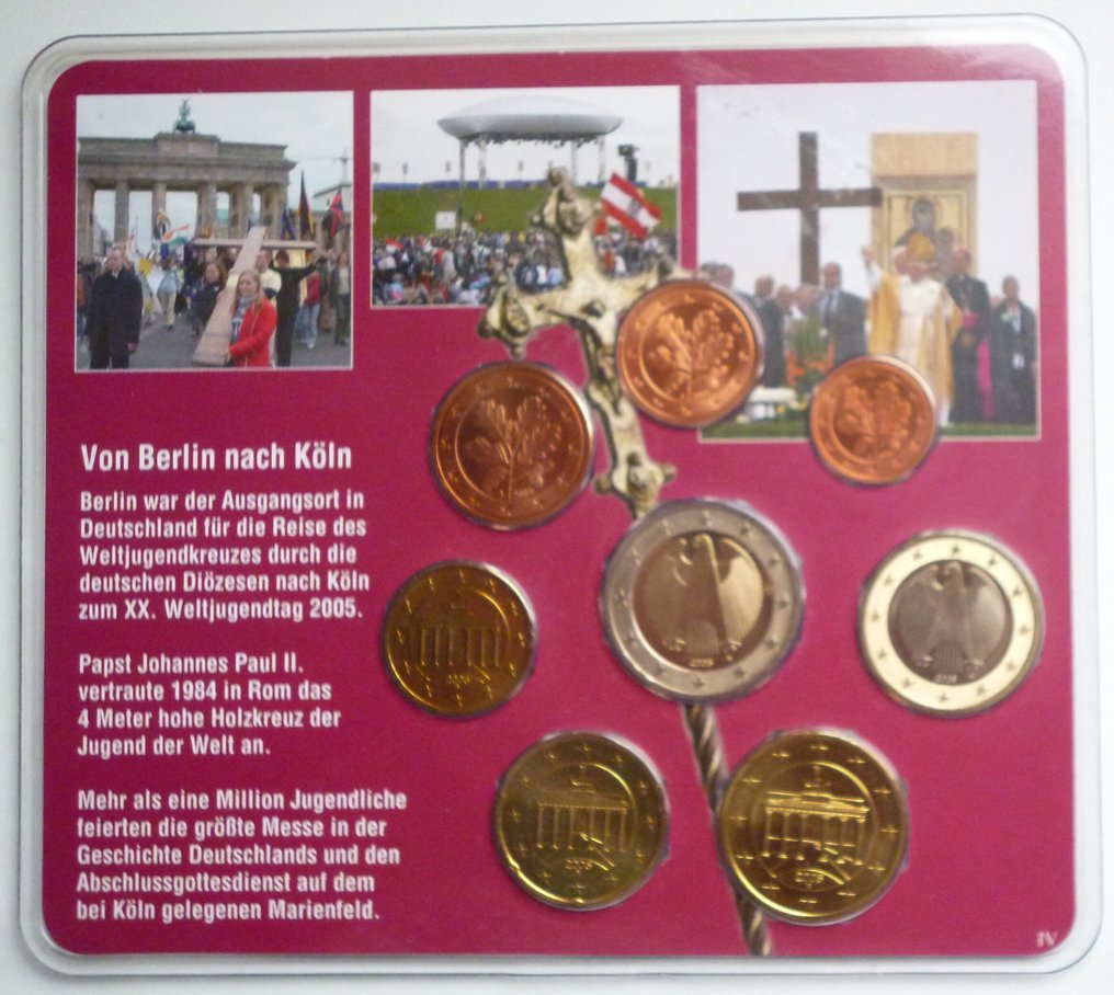 Βατικάνο, Γερμανία. Euro Münzset, Euromünz-Proben und Medaillen 2002 bis 2009  (χωρίς τιμή ασφαλείας) #3.2