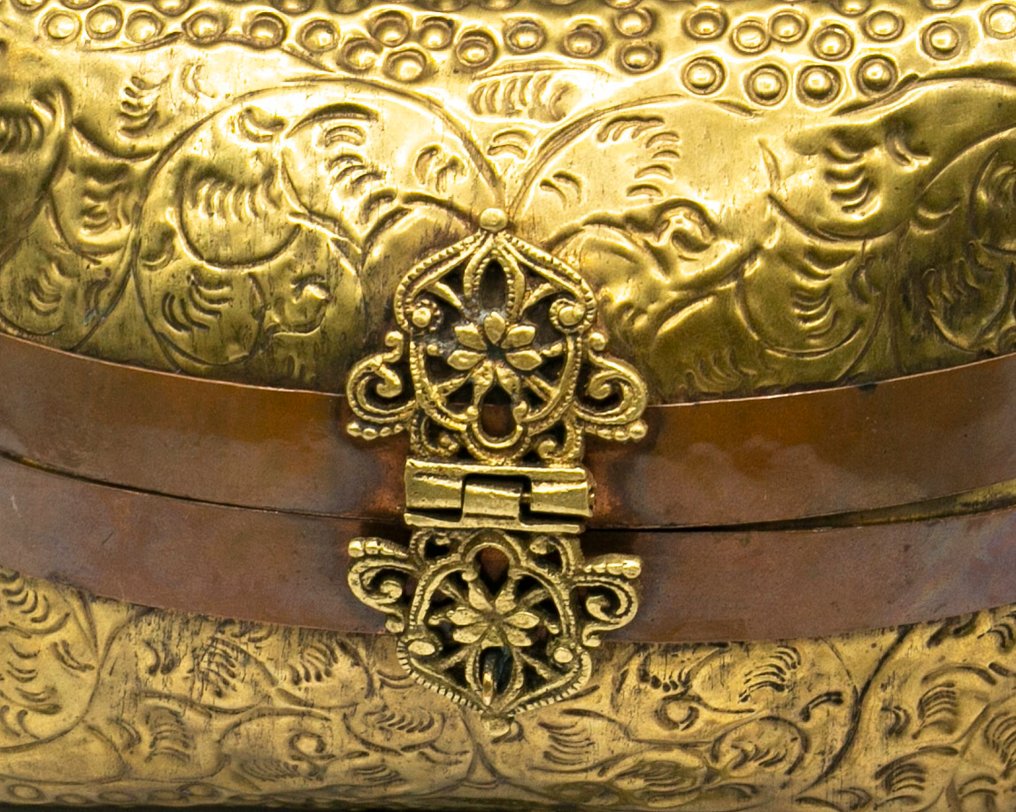 Κουτί κοσμημάτων - Παλιό πορτοφόλι τσάντα - Χαλκός, Βελούδο, Ορείχαλκος - Grande #3.2