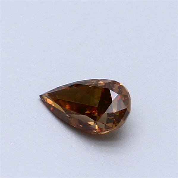 Nincs minimálár - 1 pcs Gyémánt (Természetes színű) - 0.35 ct - Körte - Fancy deep Sárgás Narancssárga - SI2 - Nemzetközi Gemmológiai Intézet (IGI) #3.2