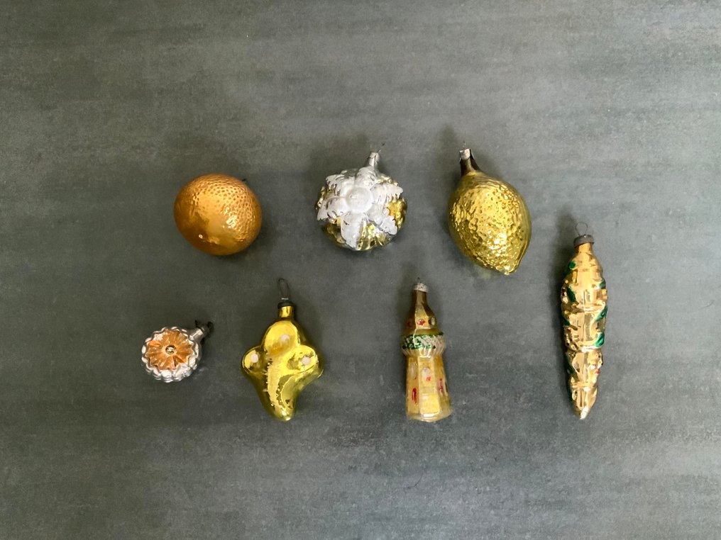 Χριστουγεννιάτικα στολίδια (7) - Αρχαία γυάλινα Χριστουγεννιάτικα στολίδια 1930-50 - Γυαλί #2.1