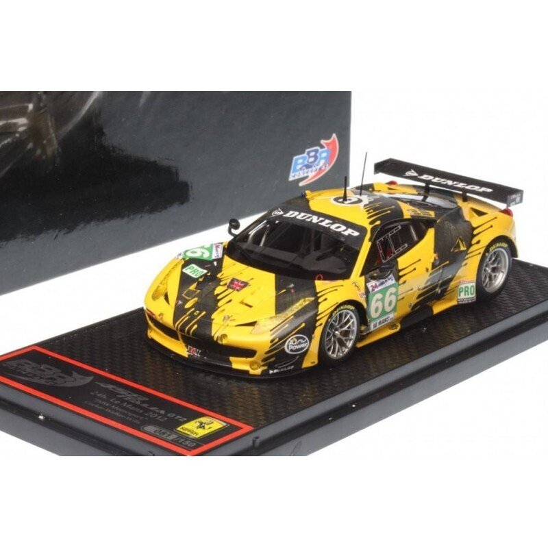 BBR 1:43 - Σπορ αυτοκίνητο μοντελισμού - Ferrari 458 GTE Pro JMW Motorsport 24h Le Mans 2012 #66 - BBRC98 #1.0