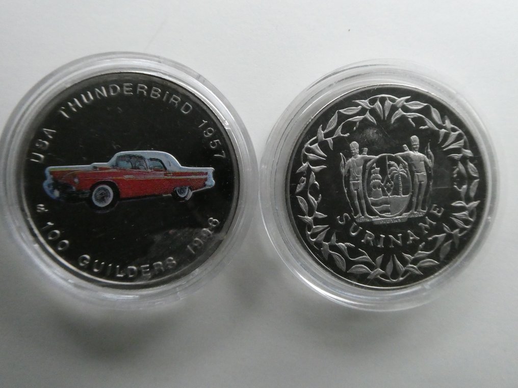 Suriname. 100 Gulden 1996 Schaarse Thunderbirds, 2 stuks (Nincs minimálár) #1.0