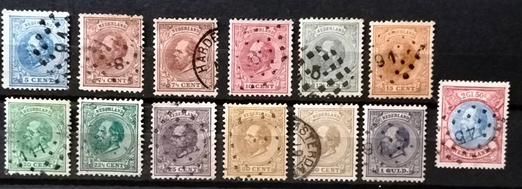 Netherlands 1872/1888 - William III - Nvph 19 -29 #1.0