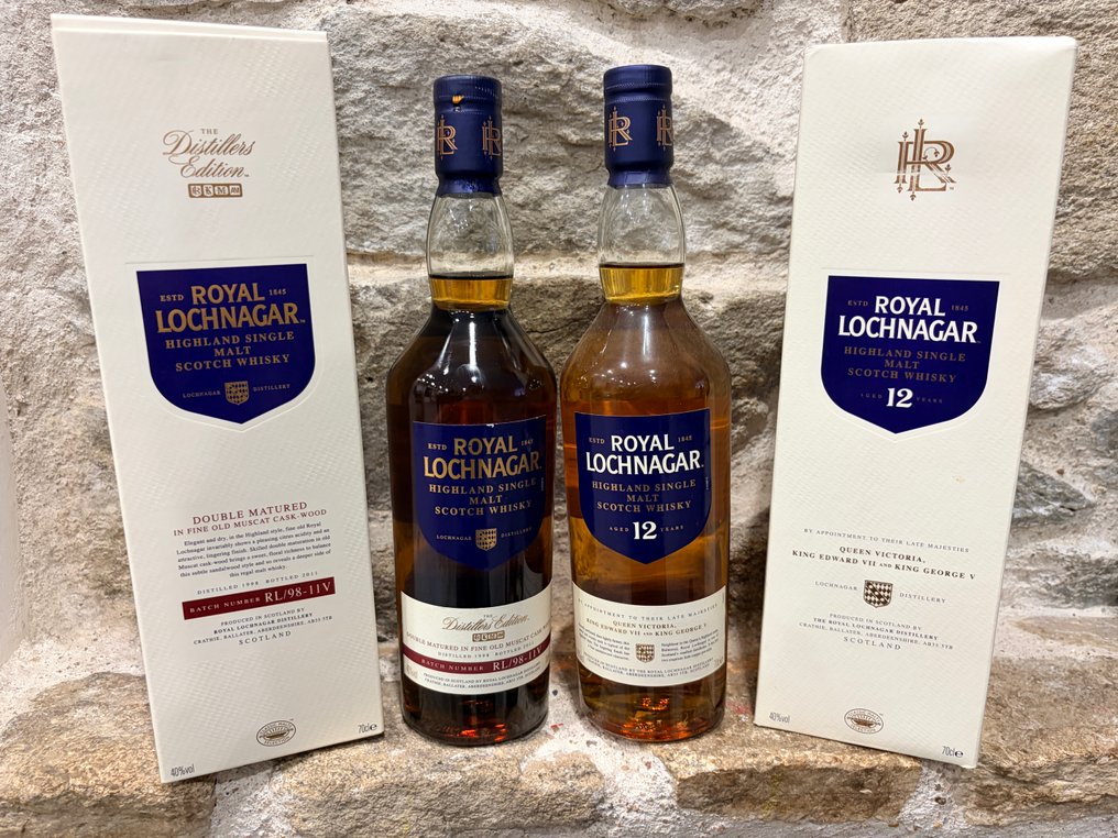 Royal Lochnagar - 12yo & 1998 The Distillers Edition b. 2011  - 70cl - 2 bottles #1.0