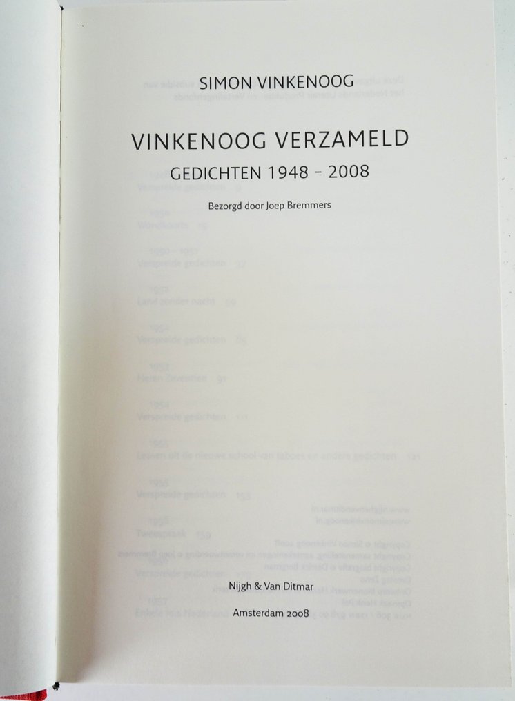 Simon Vinkenoog - Vinkenoog Verzameld. Gedichten 1948-2008 - 2008 #4.3