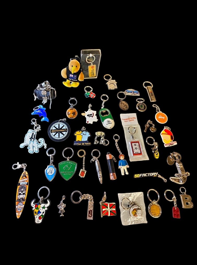 Temasamling - Samling af 38 vintage og reklame nøgleringe. #2.1