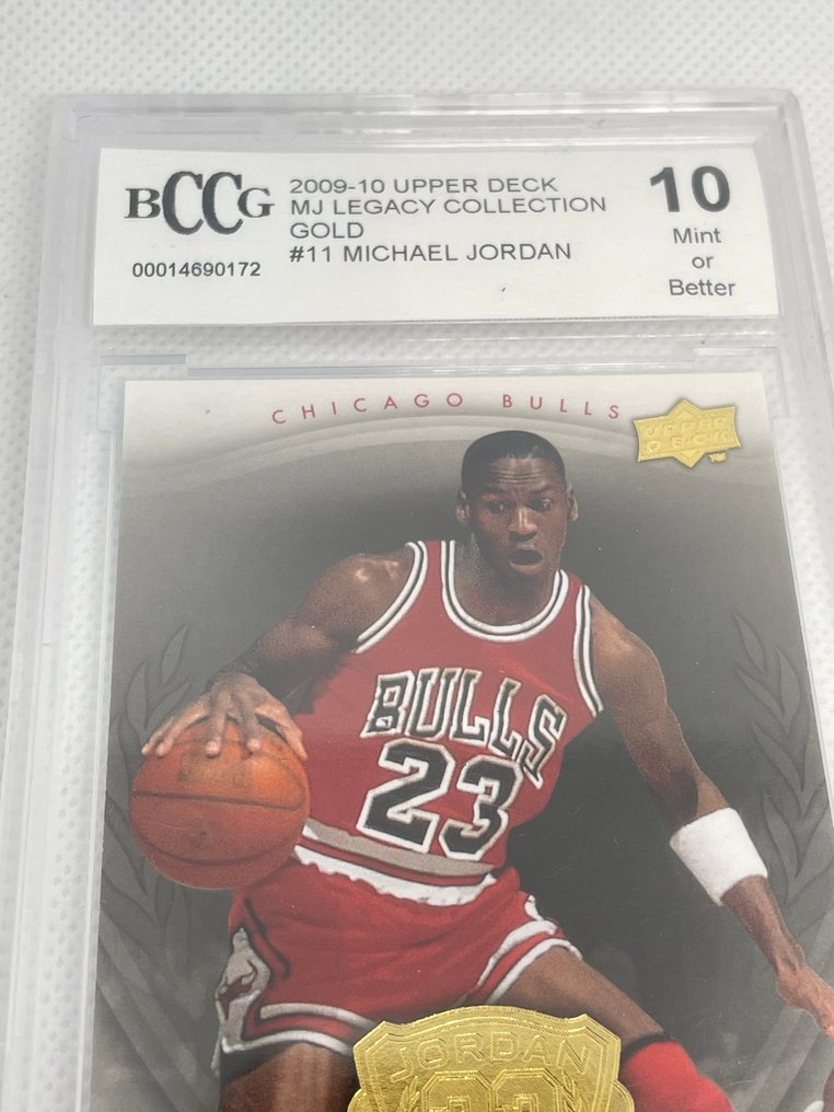 2009/10 Upper Deck MJ Legacy Collection Michael Jordan #11 Gold - Beckett 10 - 1 Graded card #1.0