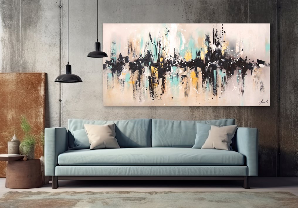 Monika Spiewak - Abstract - XXL - Oil Painting Stretched On The Frame - Ready To Hang - 1/1 Unique Piece #1.0