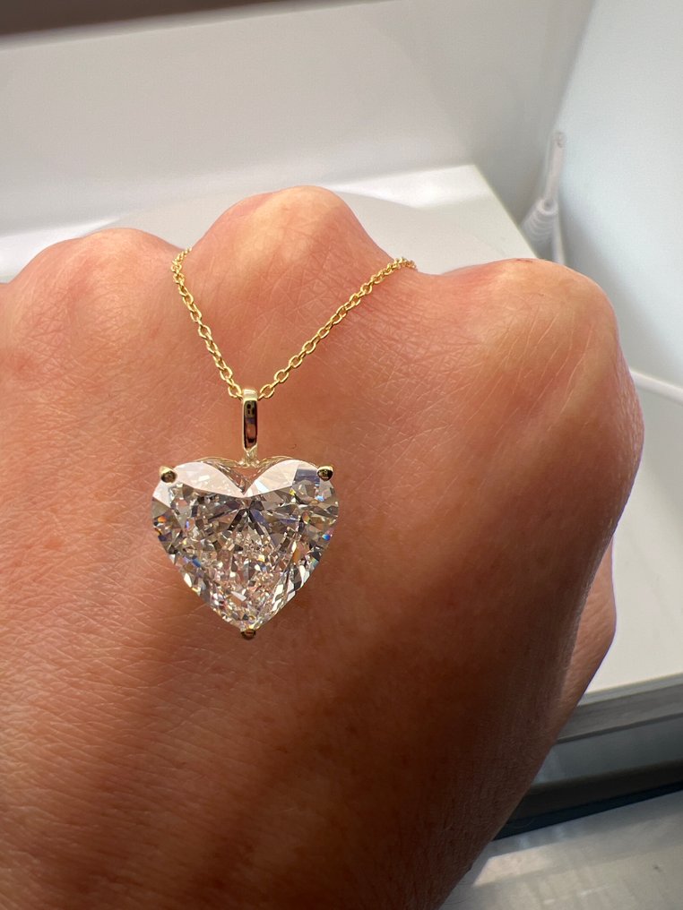 Κολιέ - 14 καράτια Κίτρινο χρυσό -  7.07ct. tw. Διαμάντι (Εργαστηριακής καλλιέργειας) #3.2